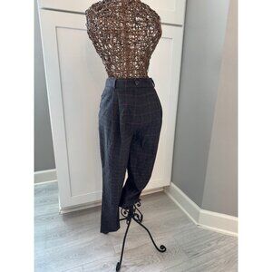 KOTON Business | Plaid Trousers | Gray/Orange Windowpane Check | UK 14
